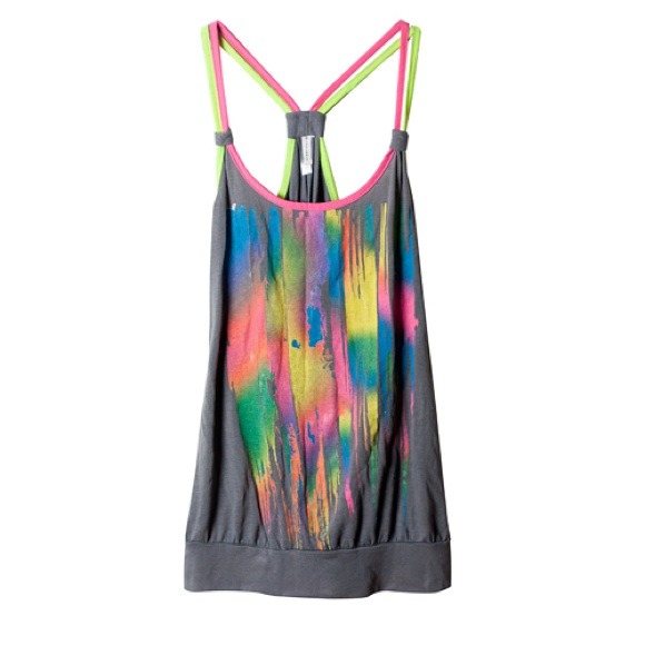 ⭐️HOST PICK 8/13⭐️ Neon Paint Drip Racer Back Tank