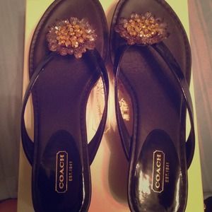 ❗️HOLD❗️Coach wedges :)