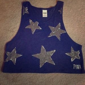 PINK/Victoria's Secret Navy Blue w/ sequin stars
