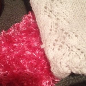 Bundle of two knit scarfs