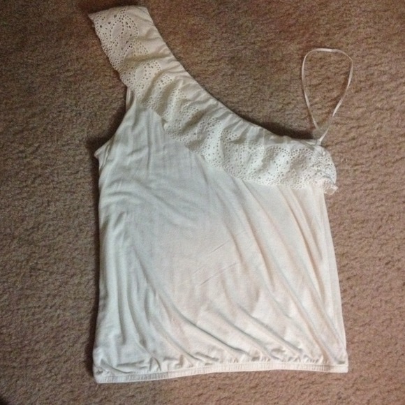 American Eagle Off White One shoulder Top - Picture 1 of 2