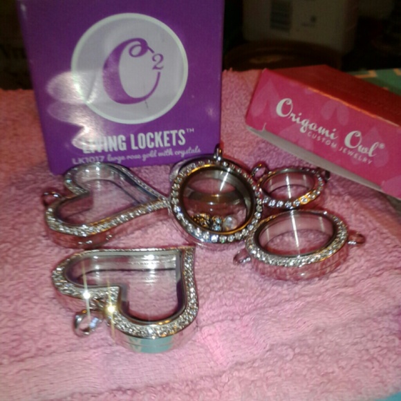Oragami owl lockets