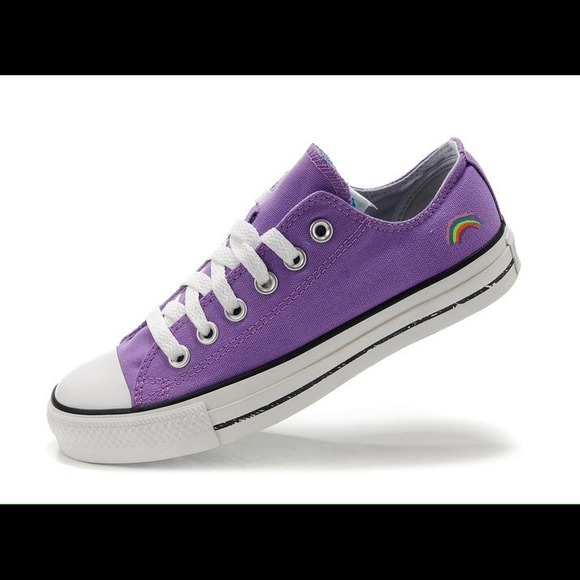 Purple rainbow converse