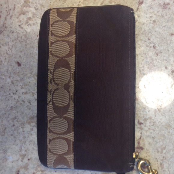 SOLD Coach Brown Wristlet - Picture 2 of 4