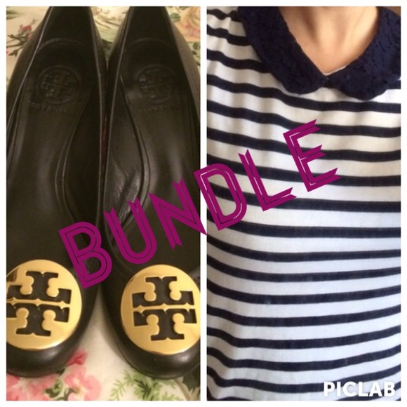 Tory burch wedges & GAP top bundle