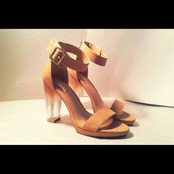 NBW Nude lucite heels