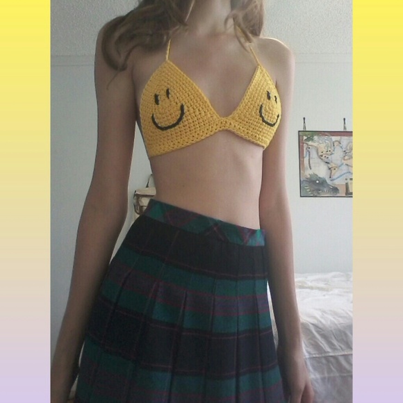 Smiley face crochet top