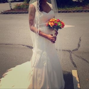 Size 2 ivory wedding gown