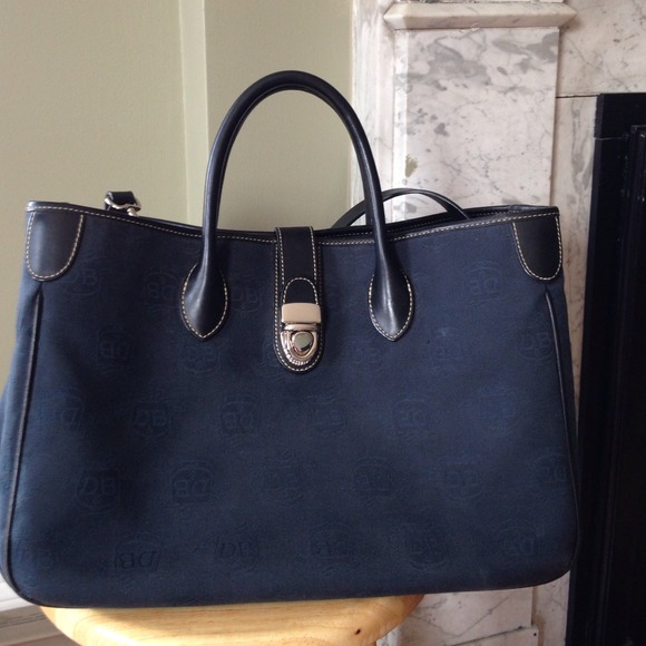 D&B Leather and canvas Structured purse