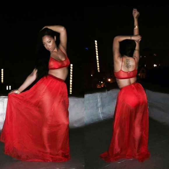 Red dress set
