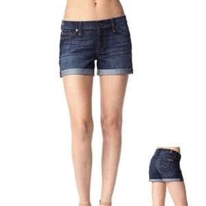 7 for all Mankind roll up Denim shorts