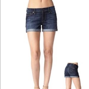 7 for all Mankind roll up Denim shorts