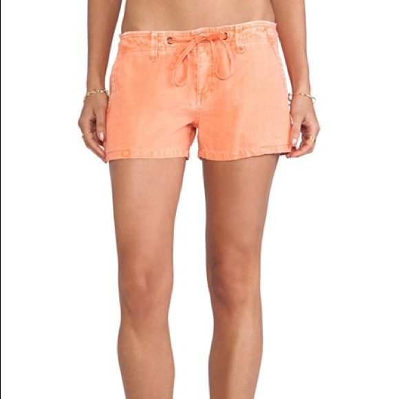 Sanctuary Linen Surf Short in grapefruit