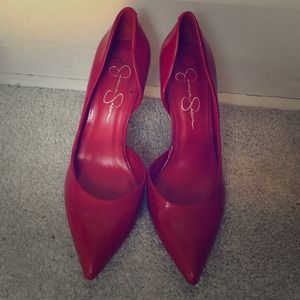 Red Pointy Heels