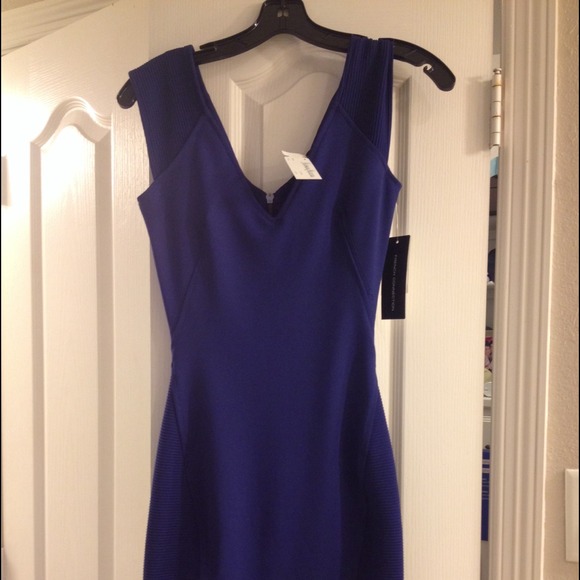 French Connection Rita Mix Jersey V Neck Dress