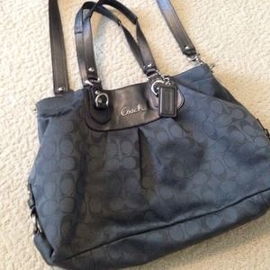 Authentic COACH Purse Large Steel Grey