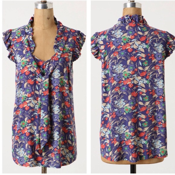 Anthropologie Tops - SALE Anthropologie Loosened Shelby floral blouse