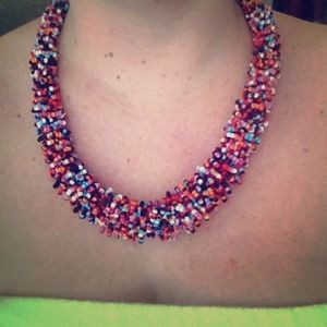 Beaded colourful necklace!