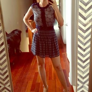 Navy Blue and white BCBG dress - size 2