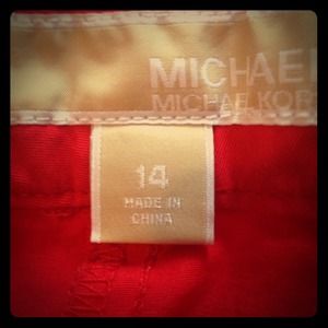 Red Michael Kors Shorts