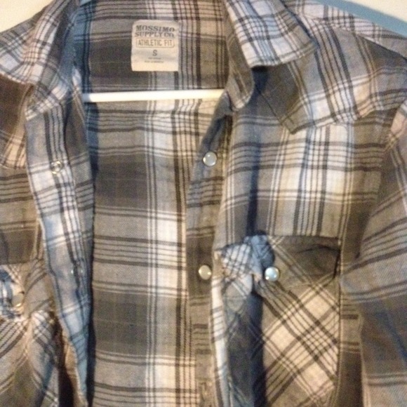 Grey , plaid flannel - Picture 2 of 3