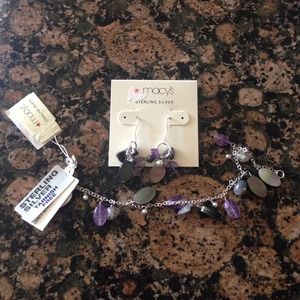 Macys earrings with matching bracelet