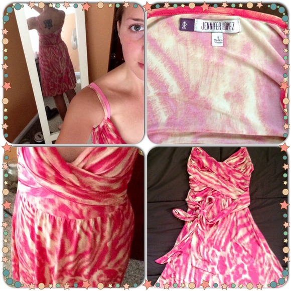Pink animal print sundress