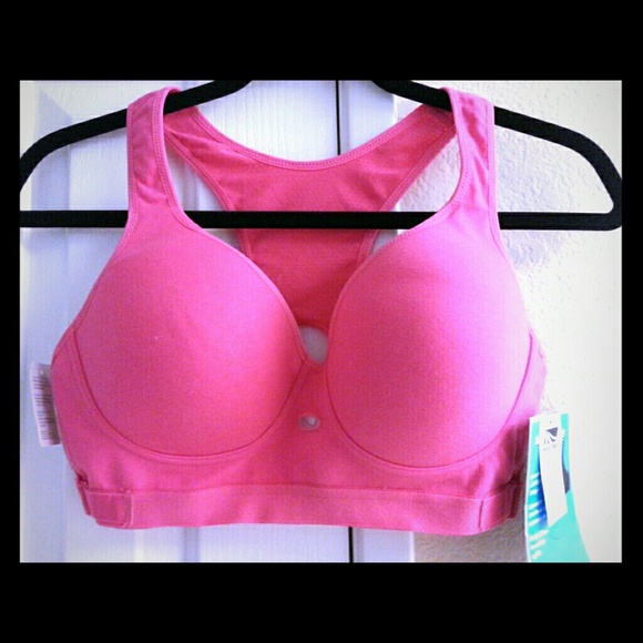Gray and pink unused sports bras