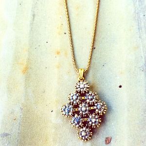 Topshop Drizzy Stone Pendant Necklace