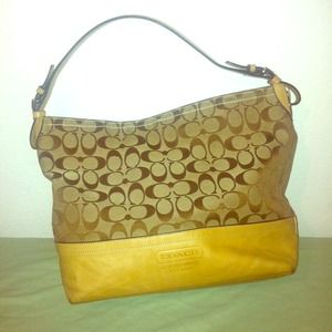 Signature Print Coach Large Handbag