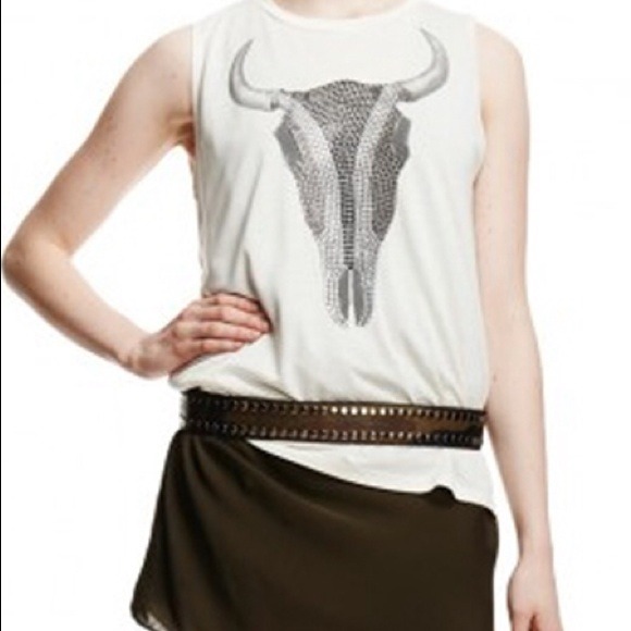 haute Hippie vintage bull skull tank
