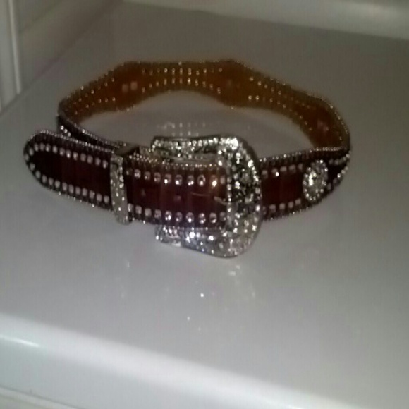 Nocona silver and rhinstone belt