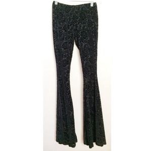 RARE Brandy Melville Floral Velvet Bell Bottoms ♡