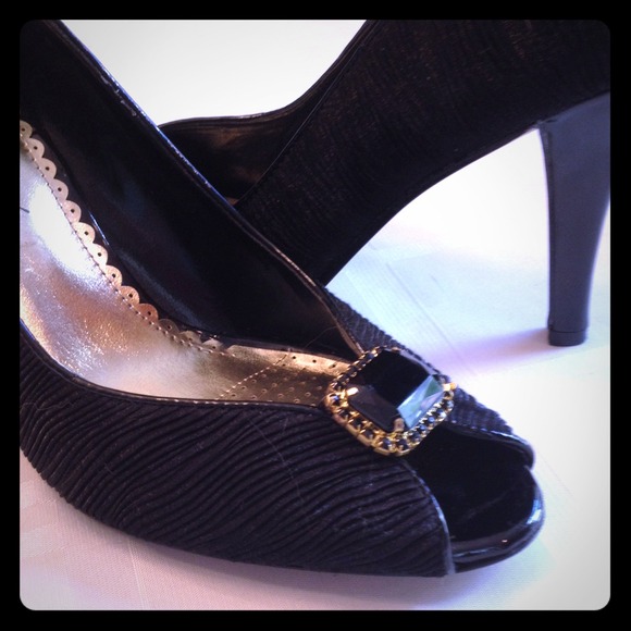 Classic Black peep toes