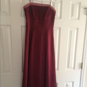 Wine colored formal gown