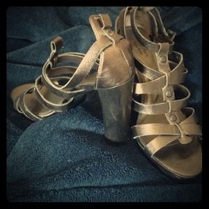 Dark pewter high heels