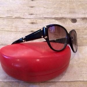 Auth Valentino black cat eye sunglasses