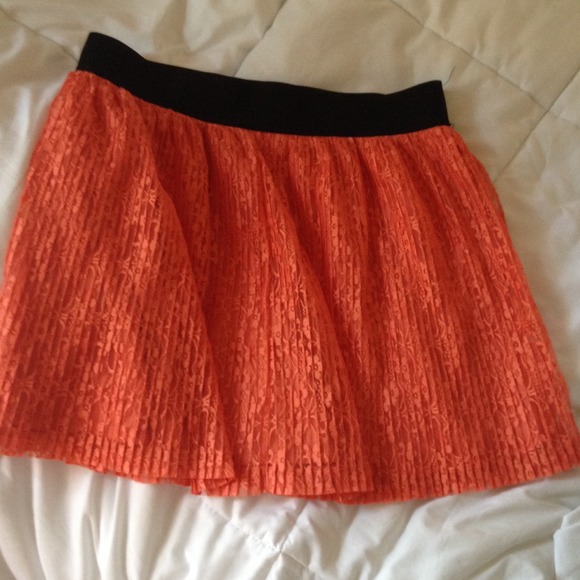 orange lace skirt - Picture 1 of 1
