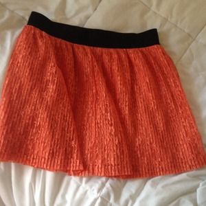 orange lace skirt