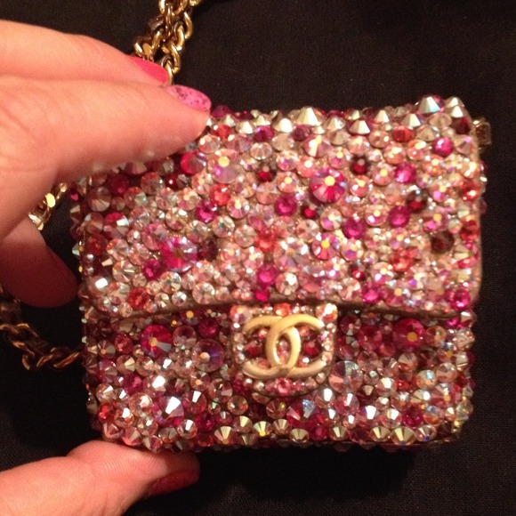 Authentic Chanel Super Mini Crystal Flap Bag. RARE - Picture 2 of 4