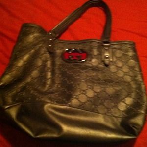 Silver Gucci Purse
