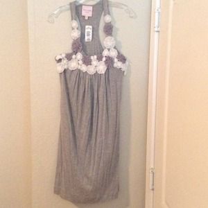 Sheer racer back dress