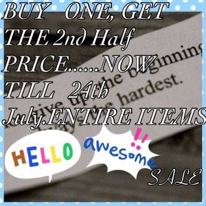 Sales going on..... Entire stuff!!