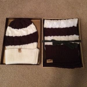 Brand new/ never worn scarf and hat set by UGG