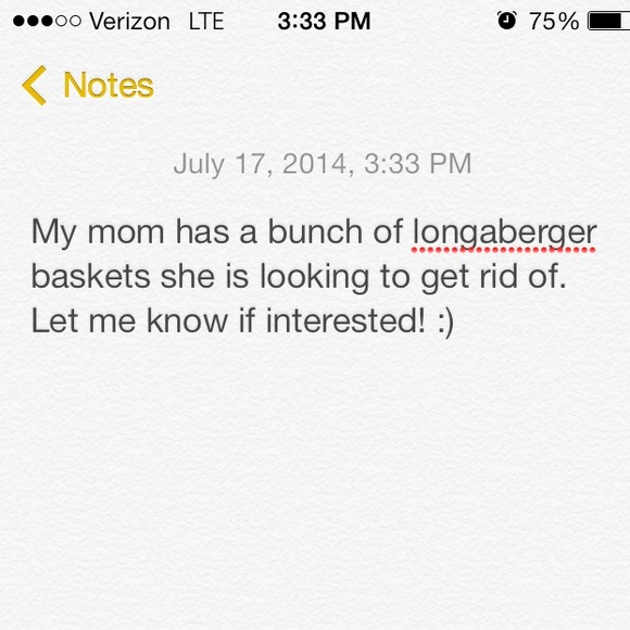 Longaberger baskets!