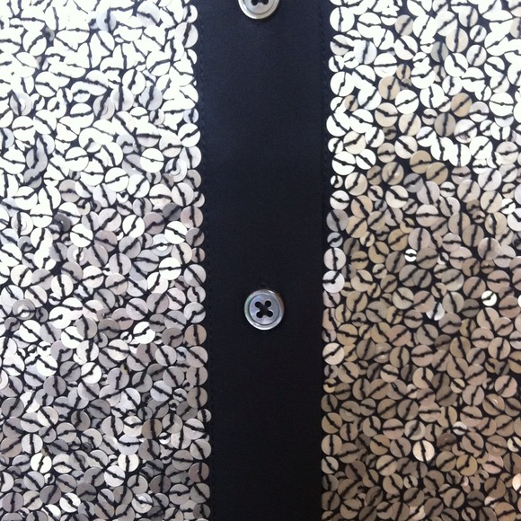 Sold Elizabeth and James Metal Sequin/Black Silk - Picture 4 of 4