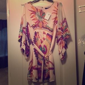 Brand new feather sash dress by Ark & Co