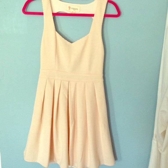 Sweet Cream Heart Back Dress