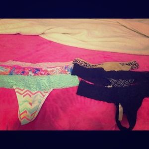 Six pair of Victoria Secret underwear.