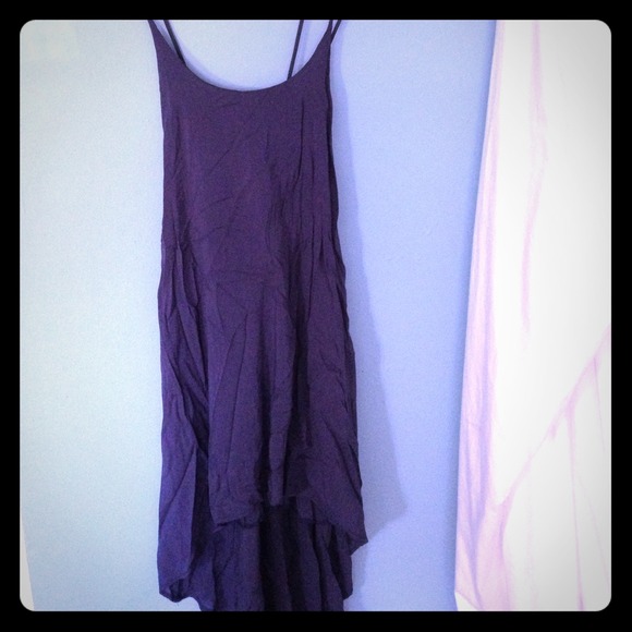 Blue Cotton Hi Low Dress